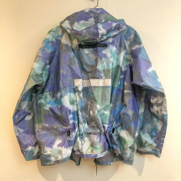 Stella McCartney x Adidas Watercolor Athletic Athleisure Windbreaker Rain Jacket - Picture 9 of 10